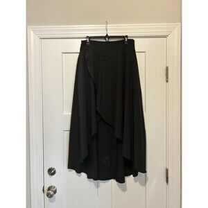 Black High Waisted Athletic Athleisure High Low Wrap Skirt Women’s Size Medium